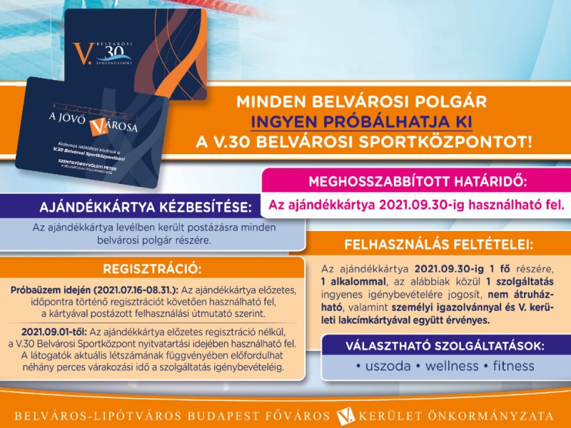 Még egy hónapig, szeptember 30-ig használható fel a Belvárosi ajándékkártya Még egy hónapig, szeptember 30-ig használható fel a Belvárosi ajándékkártya