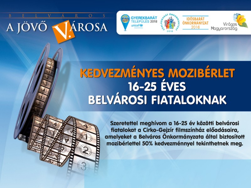 Kedvezményes mozibérlet Kedvezményes mozibérlet