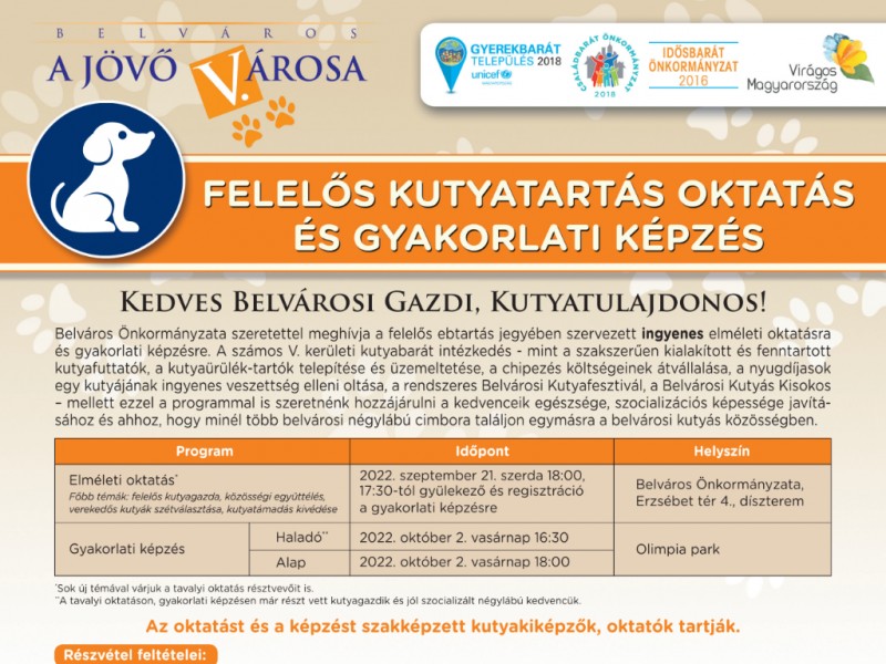 Felelős kutyatartás oktatás és gyakorlati képzés Felelős kutyatartás oktatás és gyakorlati képzés