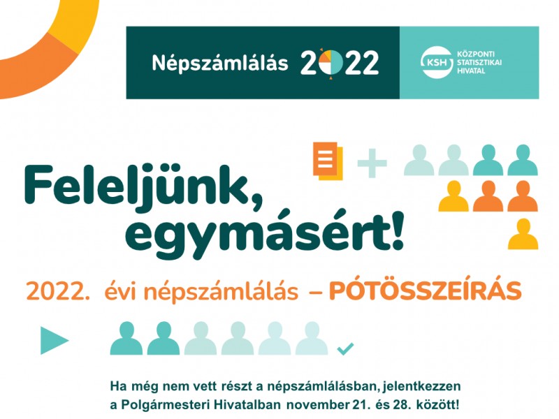 Népszámlálás 2022 - Tájékoztatás pótösszeírásról
