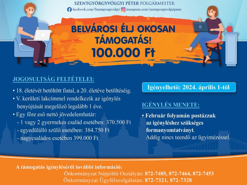 Belvárosi Élj Okosan támogatás Belvárosi Élj Okosan támogatás
