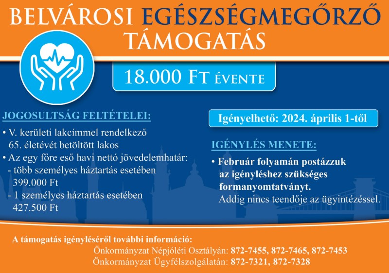 Belvárosi egészségmegőrző támogatás Belvárosi egészségmegőrző támogatás